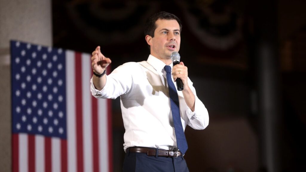 Pete Buttigieg speeching